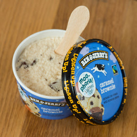 Ben & Jerry's Moo-Phoria! Light Caramel Brownie Ice Cream 100ml - cheatah-pizza